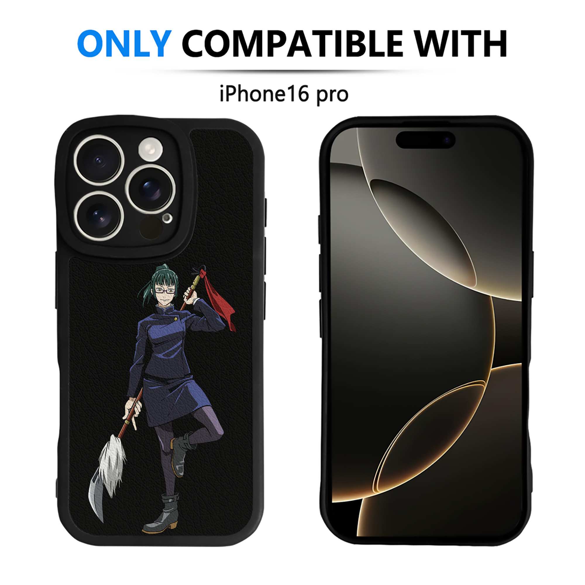 （画像用） 呪術廻戦 Jujutsu Kaisen 【iPhone 16シリーズ対応】シリコンスマホケース（レザー調） 材質：シリコン